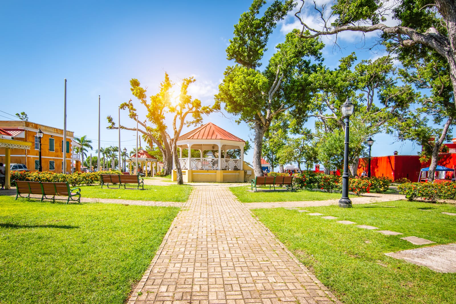 Gazebo in Frederiksted town square, St. Croix