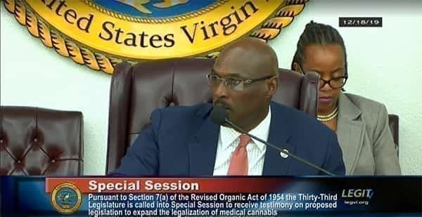 USVI Senate President Novelle Francis During Recreational Cannabis Hearing